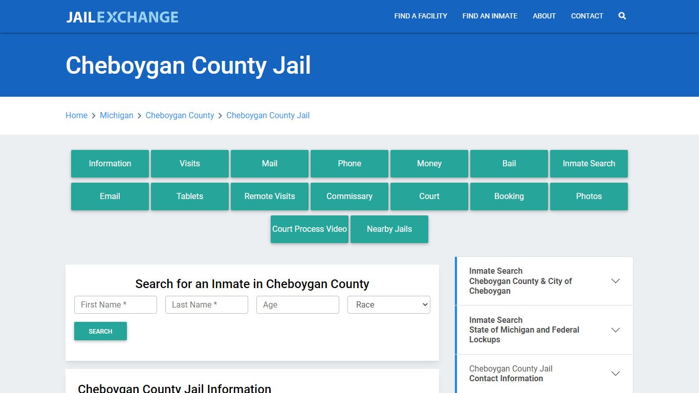 Cheboygan County Jail Roster Lookup, MI, Inmate Search